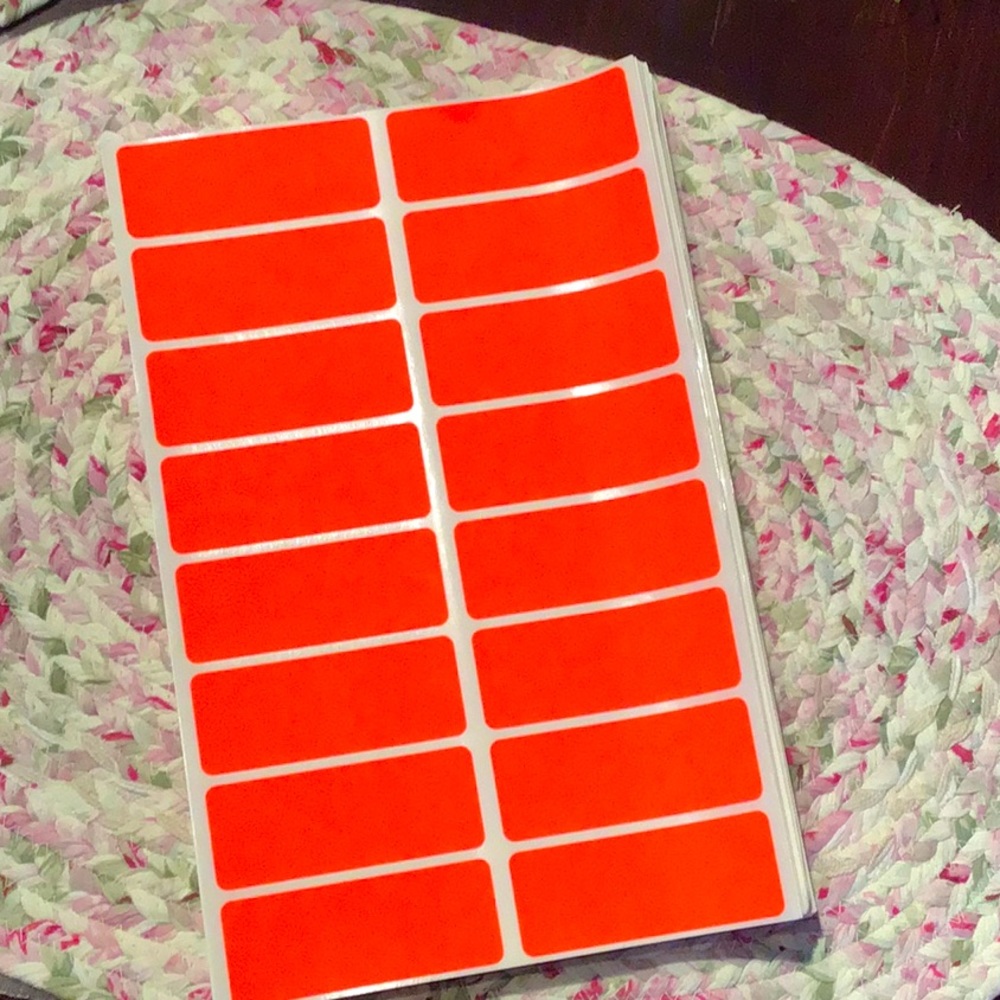 Package of 100 sheets of labels.  16 per page.